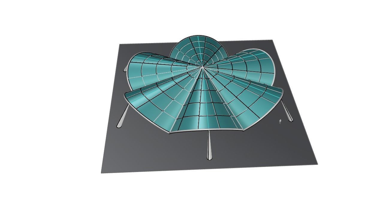 Architectural Pavilion Structure 6 sides 3D model_23