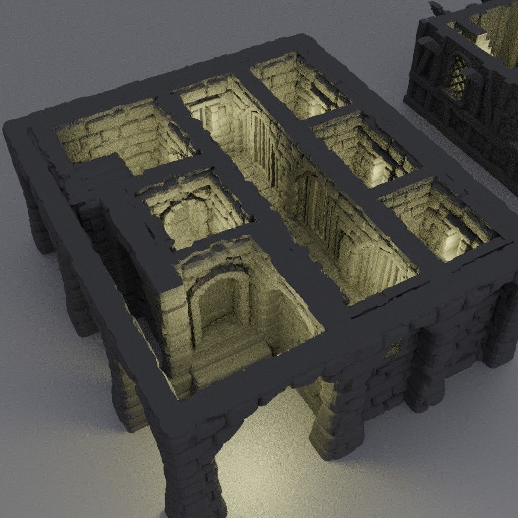Small Village Prison Tabletop Terrain 28 mm 3D print model_5