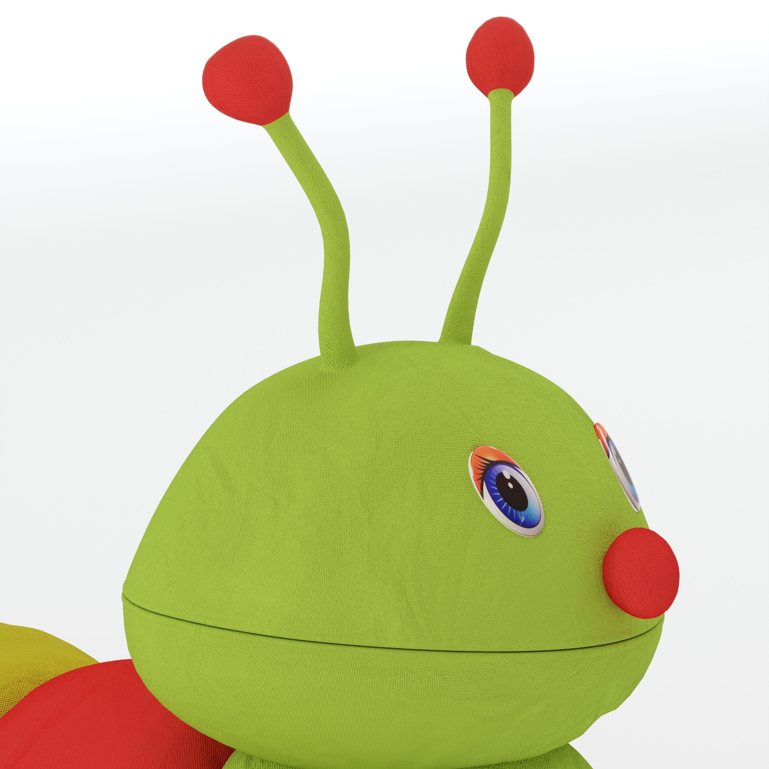 Fluffy Caterpillar Soft Toy 3D model_8