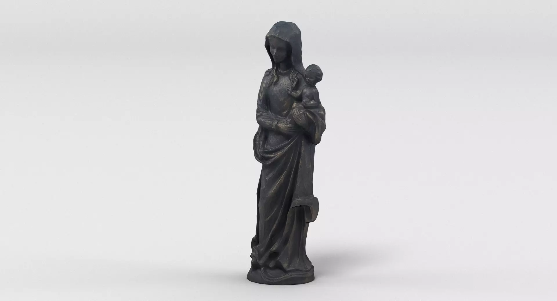 Mother Mary Religious Statue Figurine 3D model