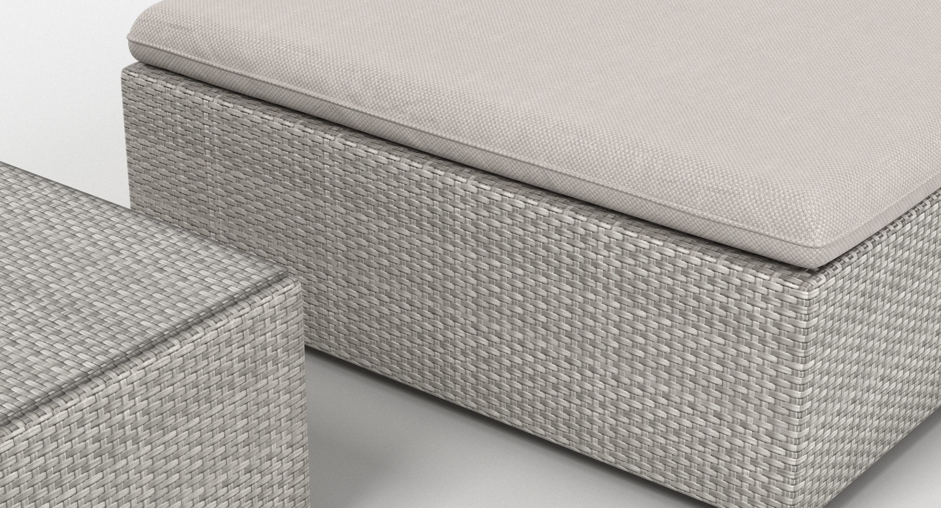 Dedon Lou Modular Rattan Garden Furniture Collection 3D model_1