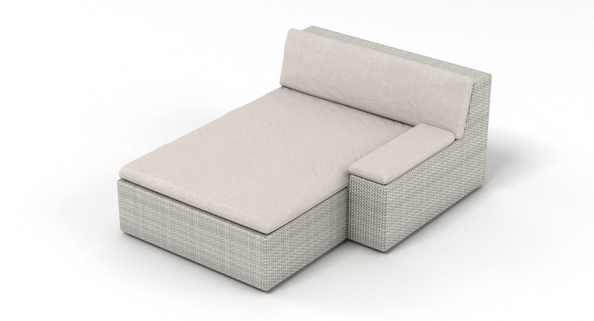 Dedon Lou Modular Rattan Garden Furniture Collection 3D model_12