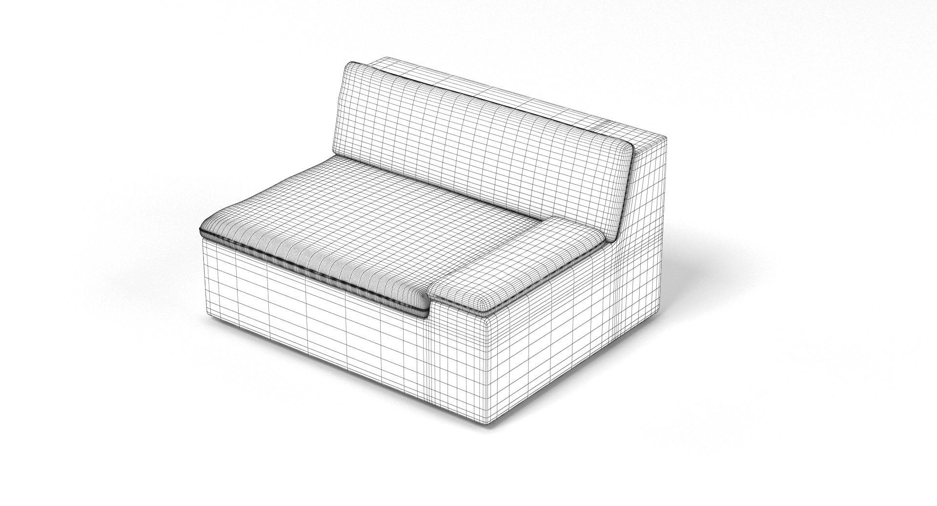 Dedon Lou Modular Rattan Garden Furniture Collection 3D model_9