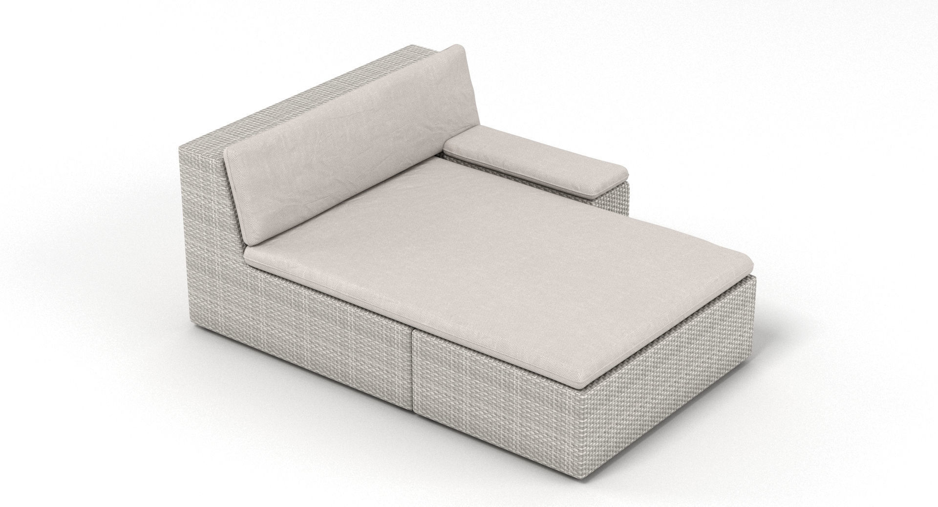 Dedon Lou Modular Rattan Garden Furniture Collection 3D model_13