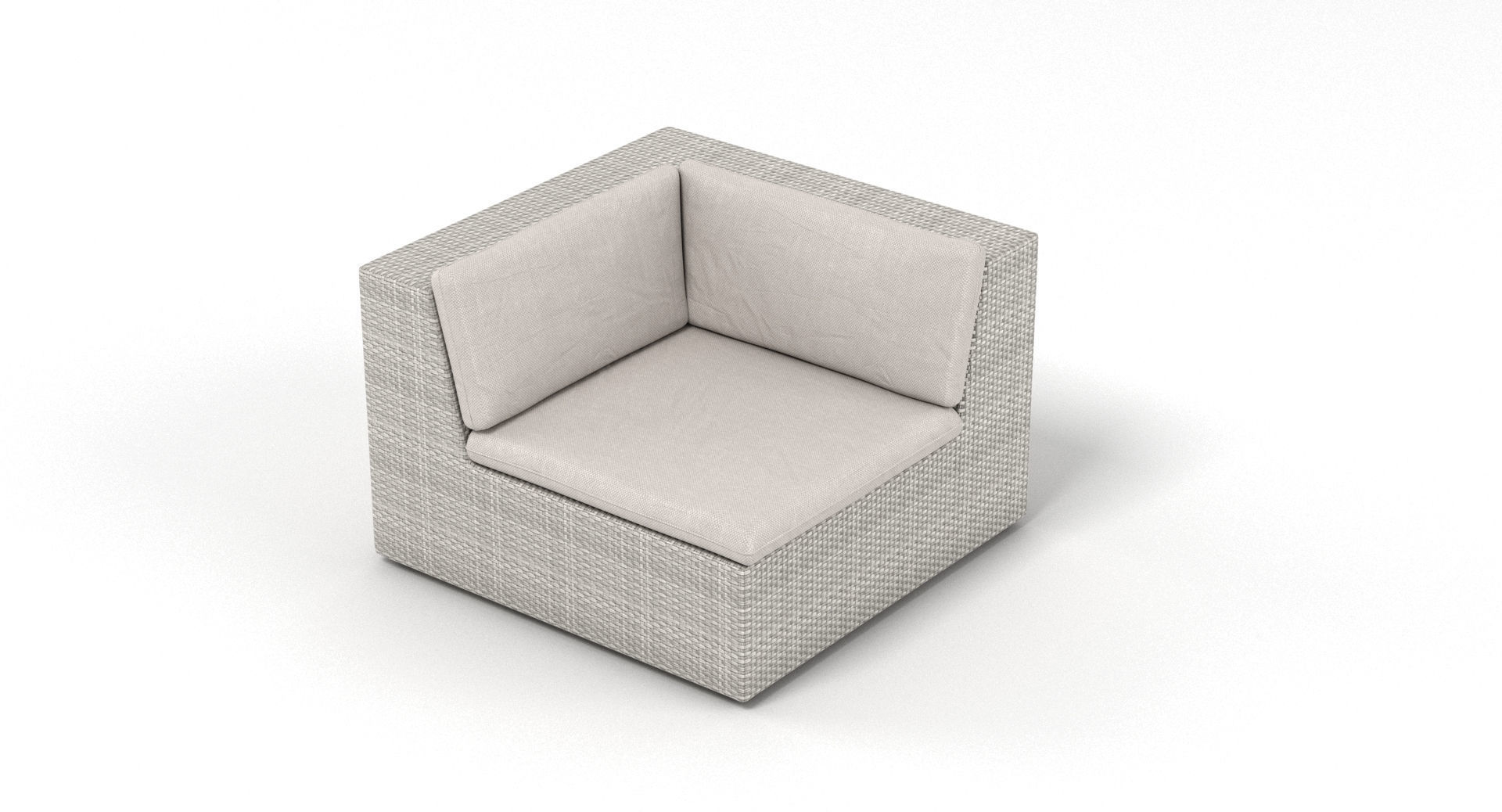 Dedon Lou Modular Rattan Garden Furniture Collection 3D model_10