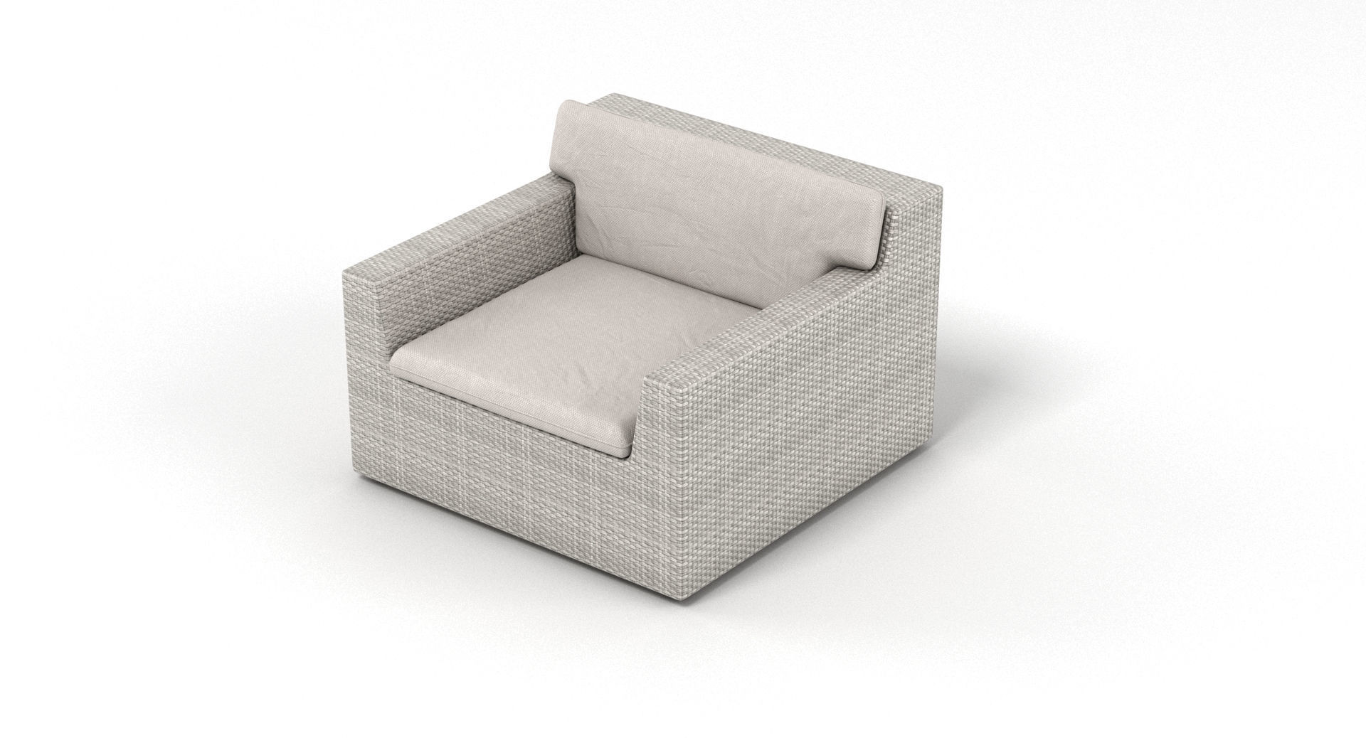 Dedon Lou Modular Rattan Garden Furniture Collection 3D model_5