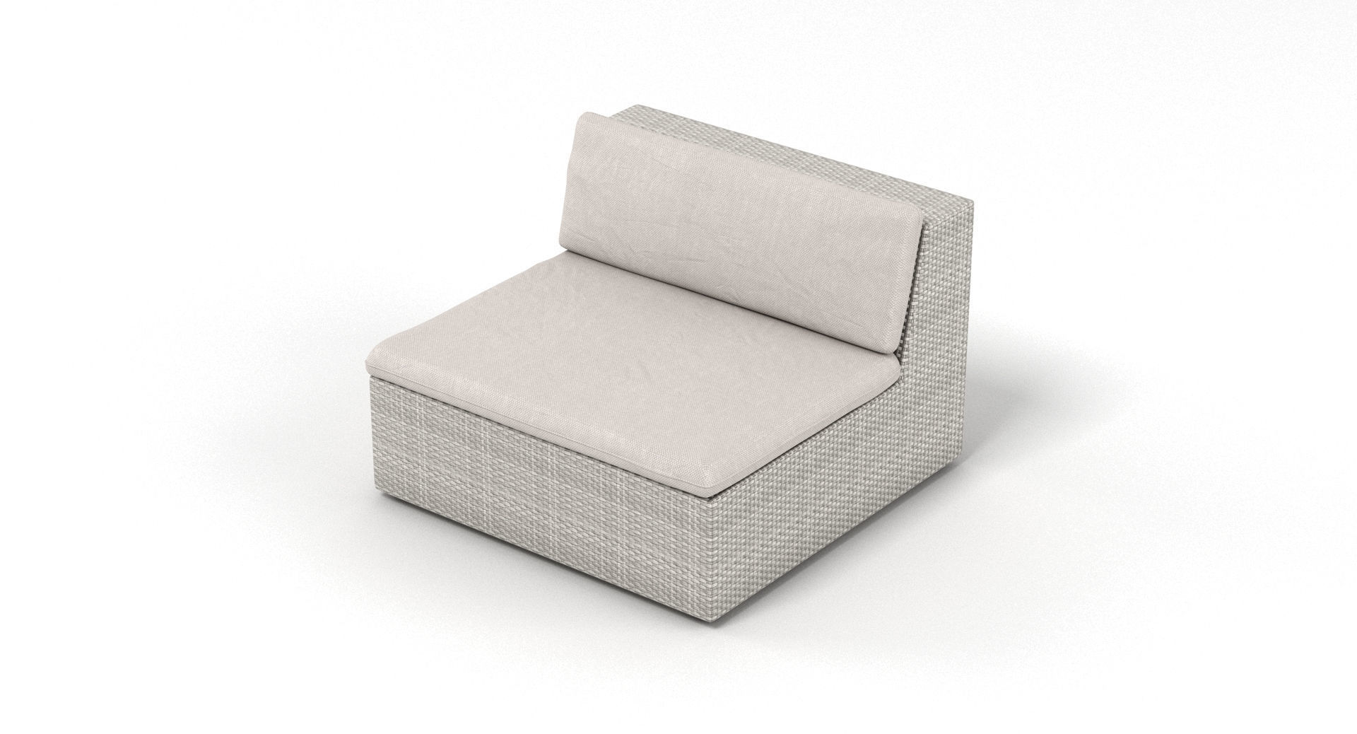 Dedon Lou Modular Rattan Garden Furniture Collection 3D model_7