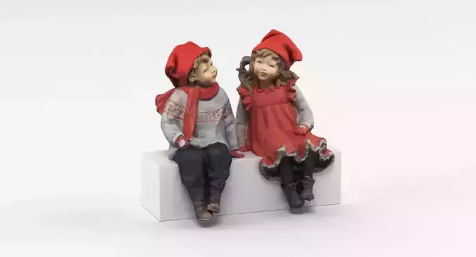 Boy And Girl Figurines