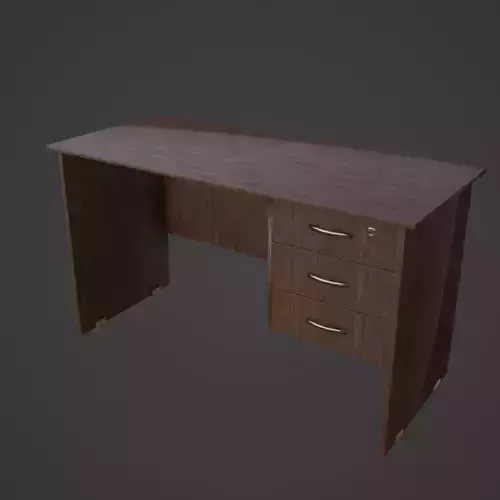 Lowpoly Table office desk with drawers