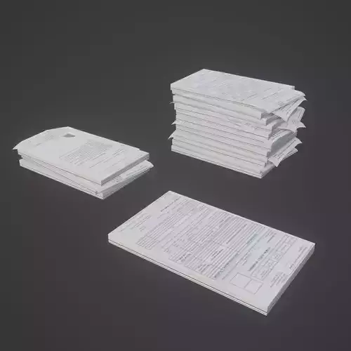 Paper Stacks Free low-poly 3D model