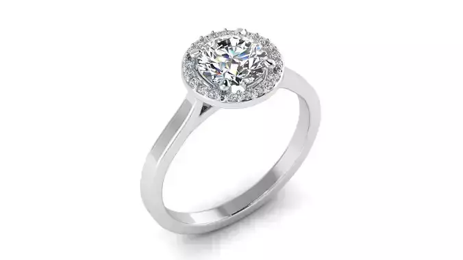 Halo Engagement Ring