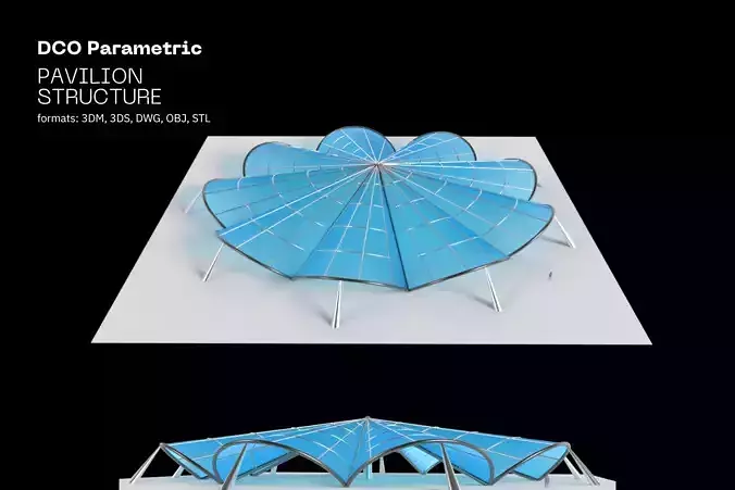 Architectural Pavilion Structure 7 sides