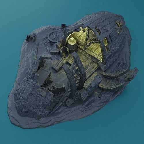 Shipwreck Burrow Tabletop Terrain 28 MM 3D print model