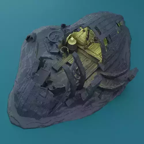 Shipwreck Burrow Tabletop Terrain 28 MM 3D print model