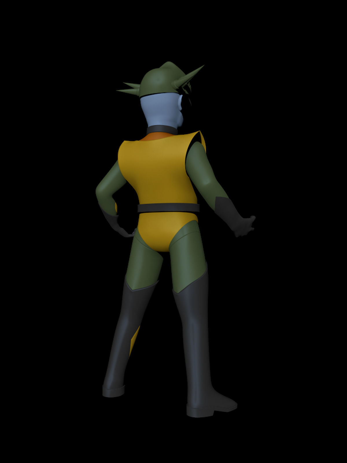 Chibi Buraiking military uniform 3D print model_1