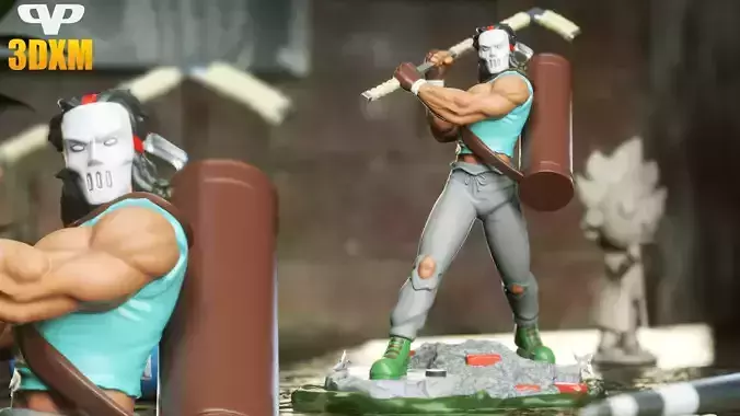 Casey Jones STL for 3D Printing ChibiSTL 3DXM 3D print model