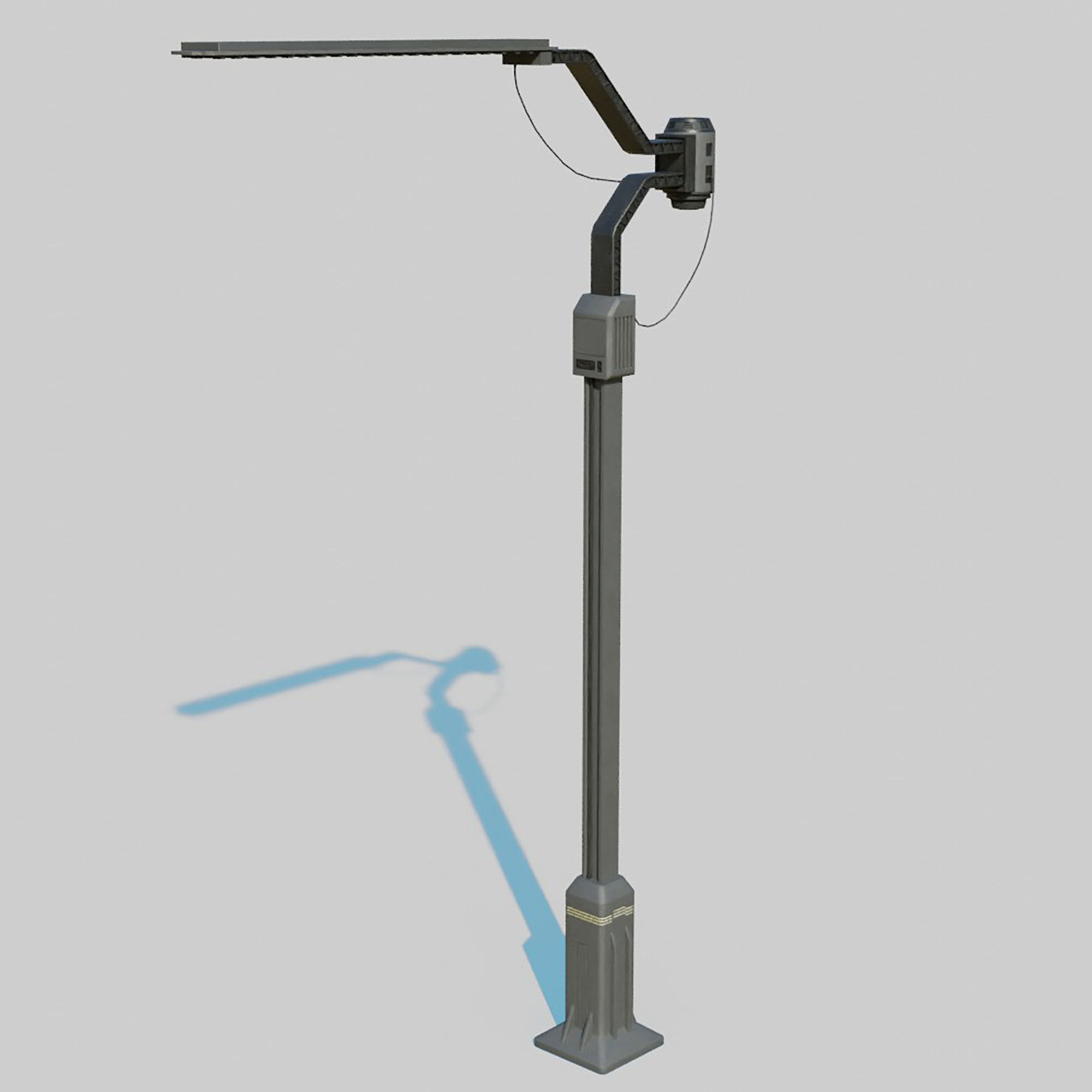 Cyberpunk Street Lamp 3D model_2