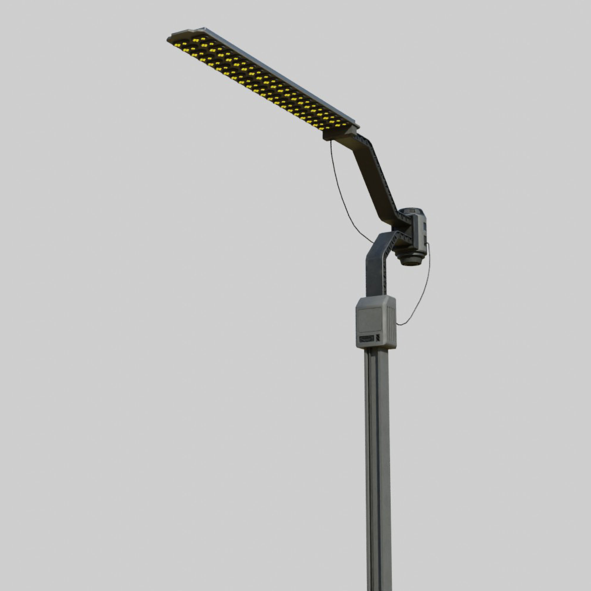 Cyberpunk Street Lamp 3D model_9