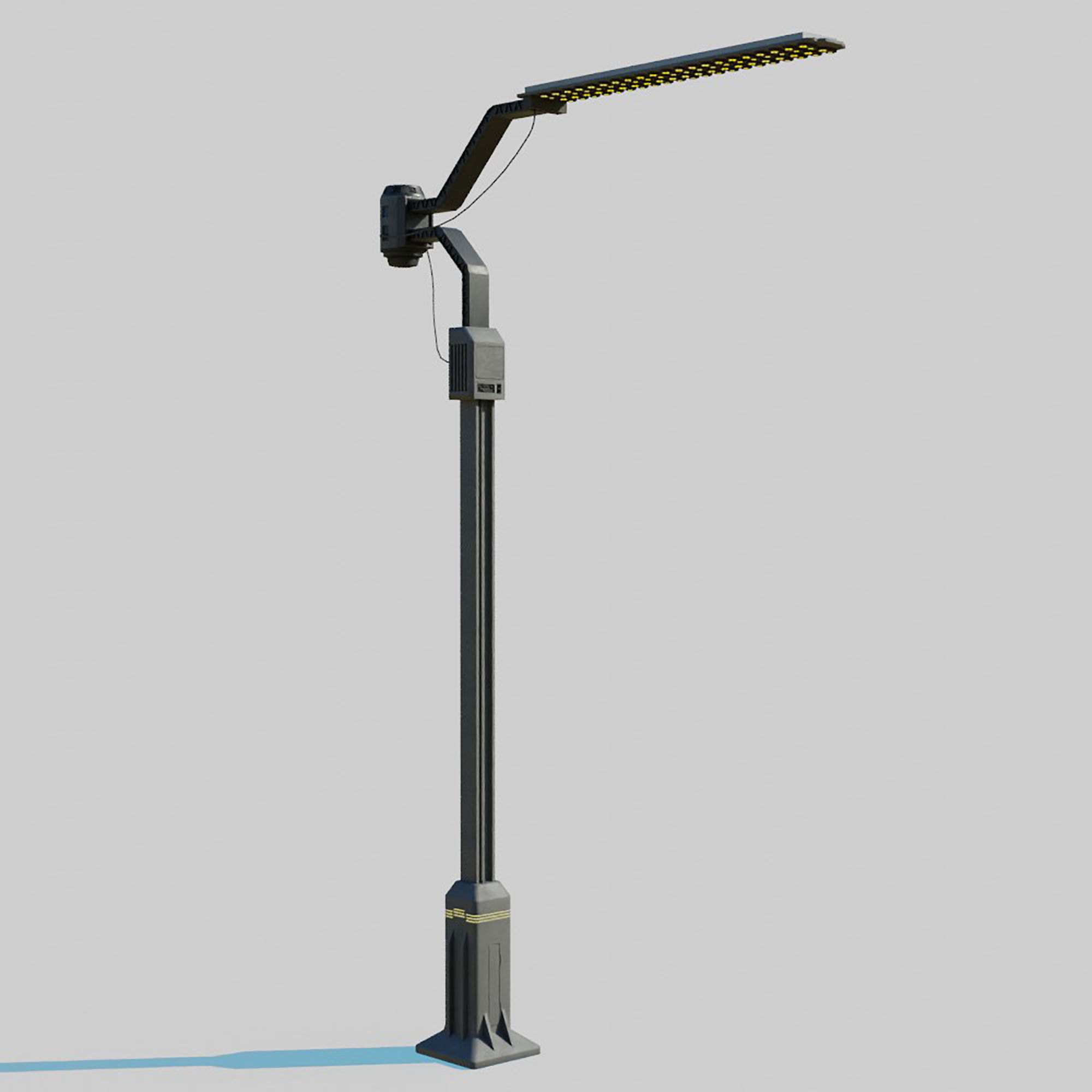 Cyberpunk Street Lamp 3D model_14