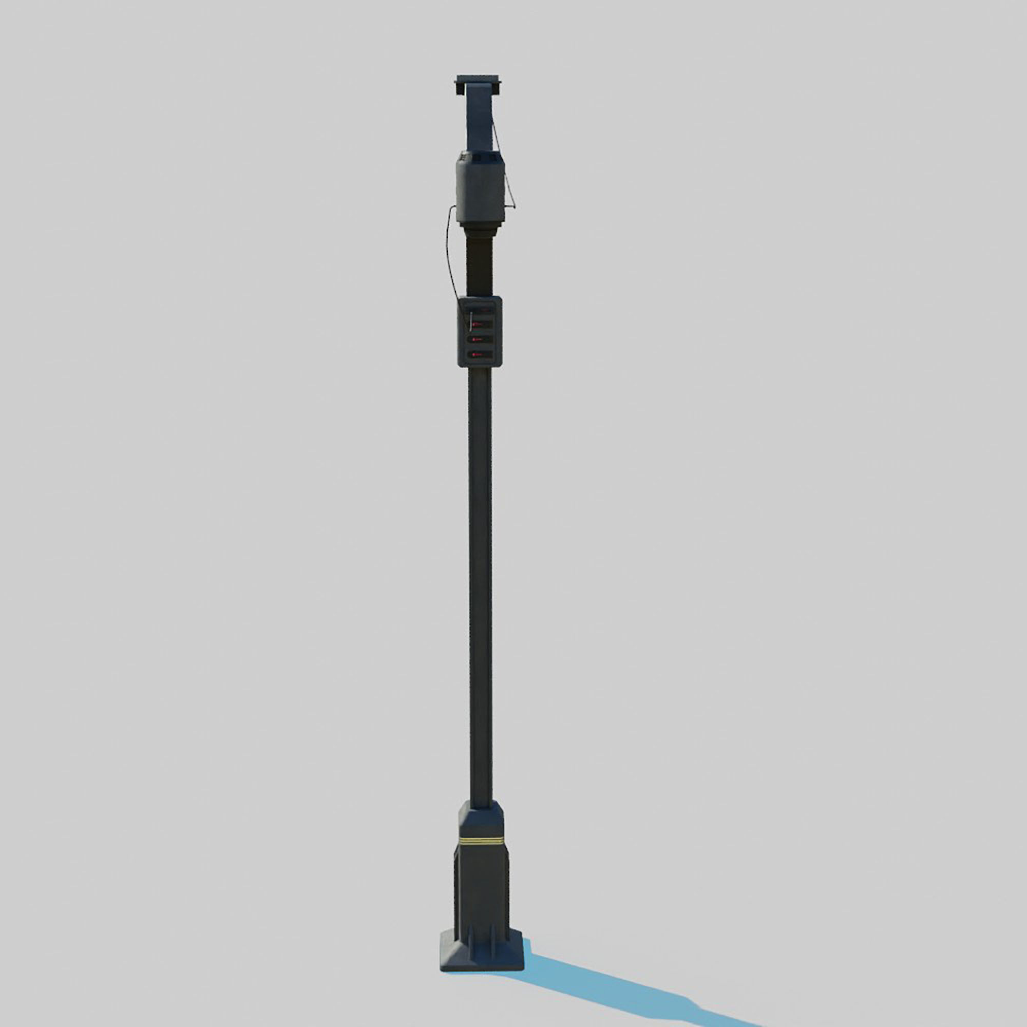 Cyberpunk Street Lamp 3D model_5