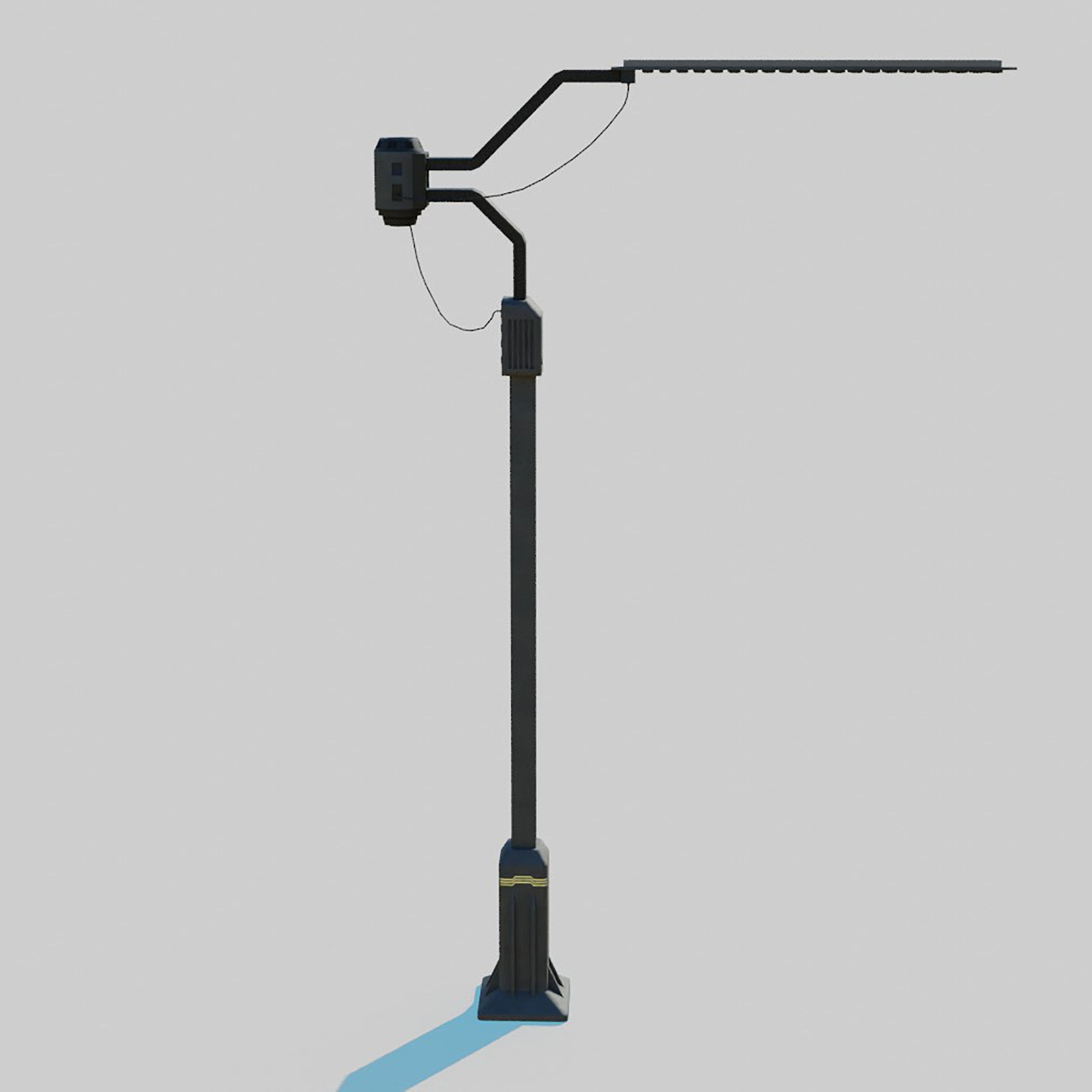 Cyberpunk Street Lamp 3D model_7