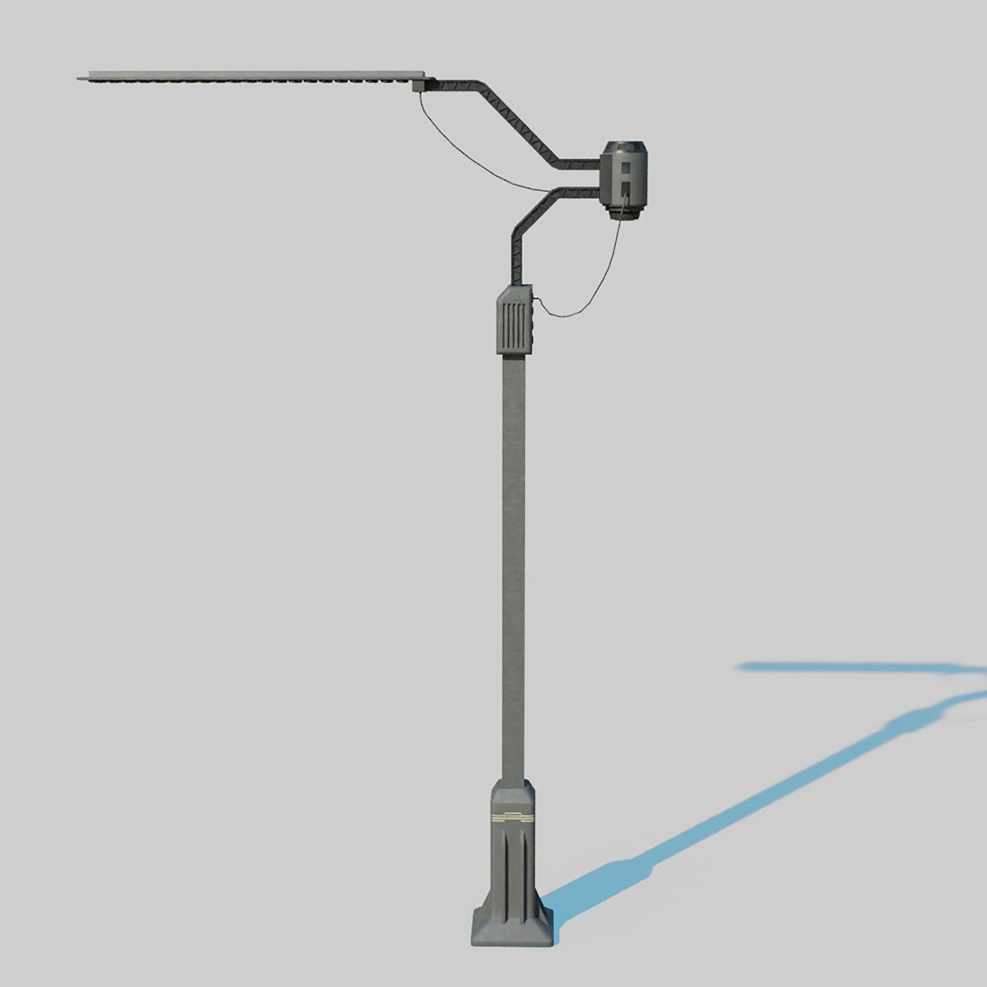 Cyberpunk Street Lamp 3D model_3