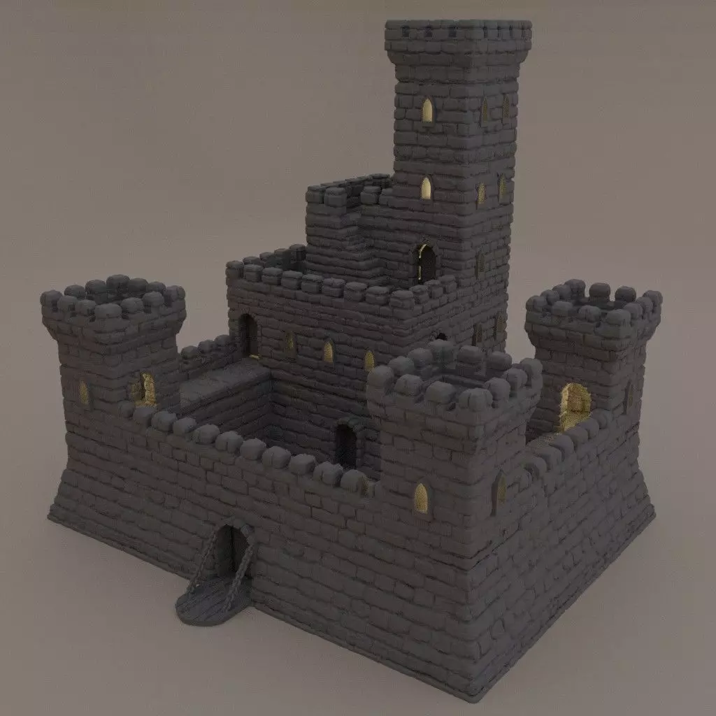Small Fort Tabletop Terrain 28 MM 3D print model