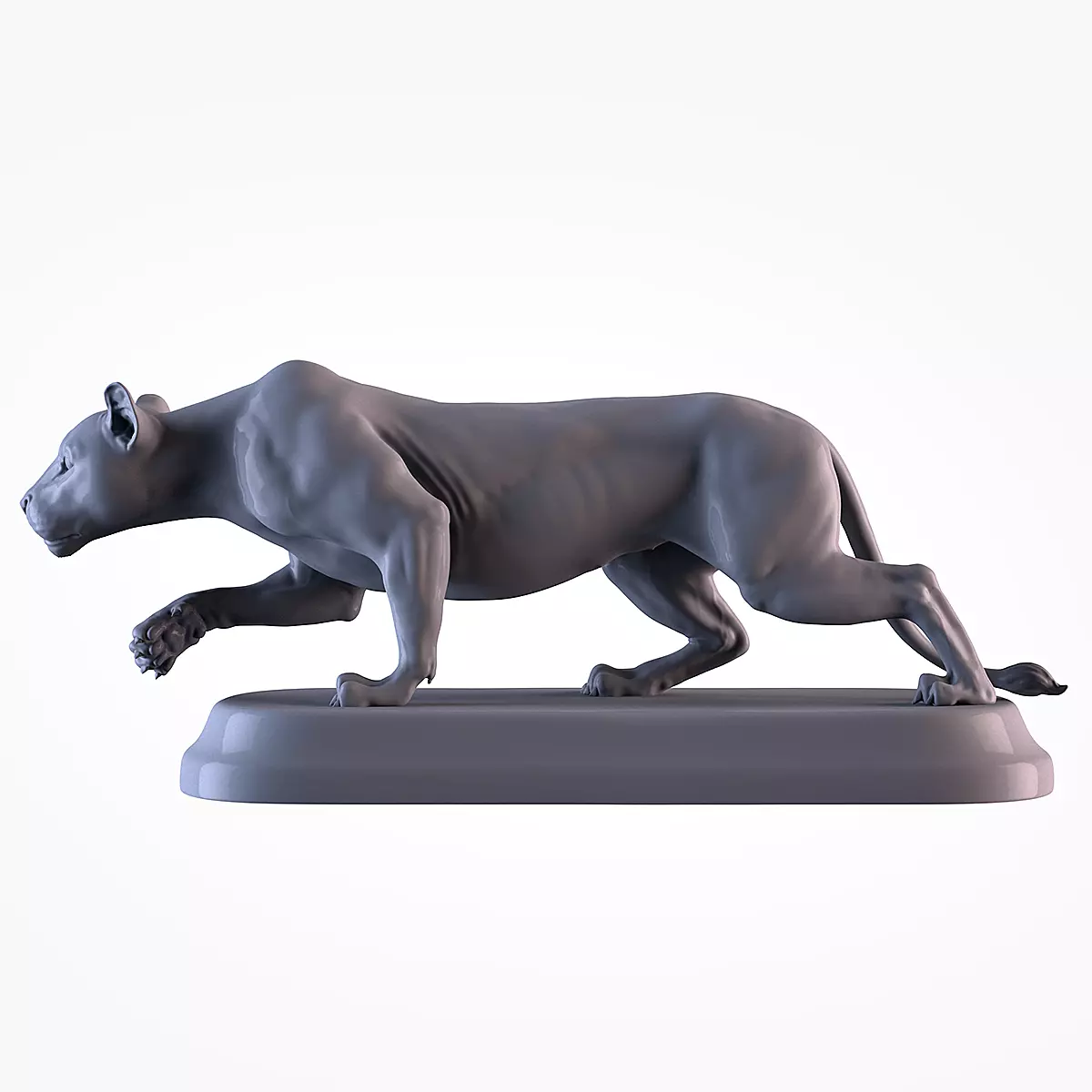 Lioness lion statue 3D print model