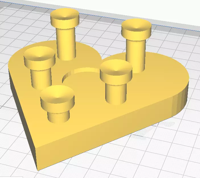 Heart shaped sphere holder 3D print model