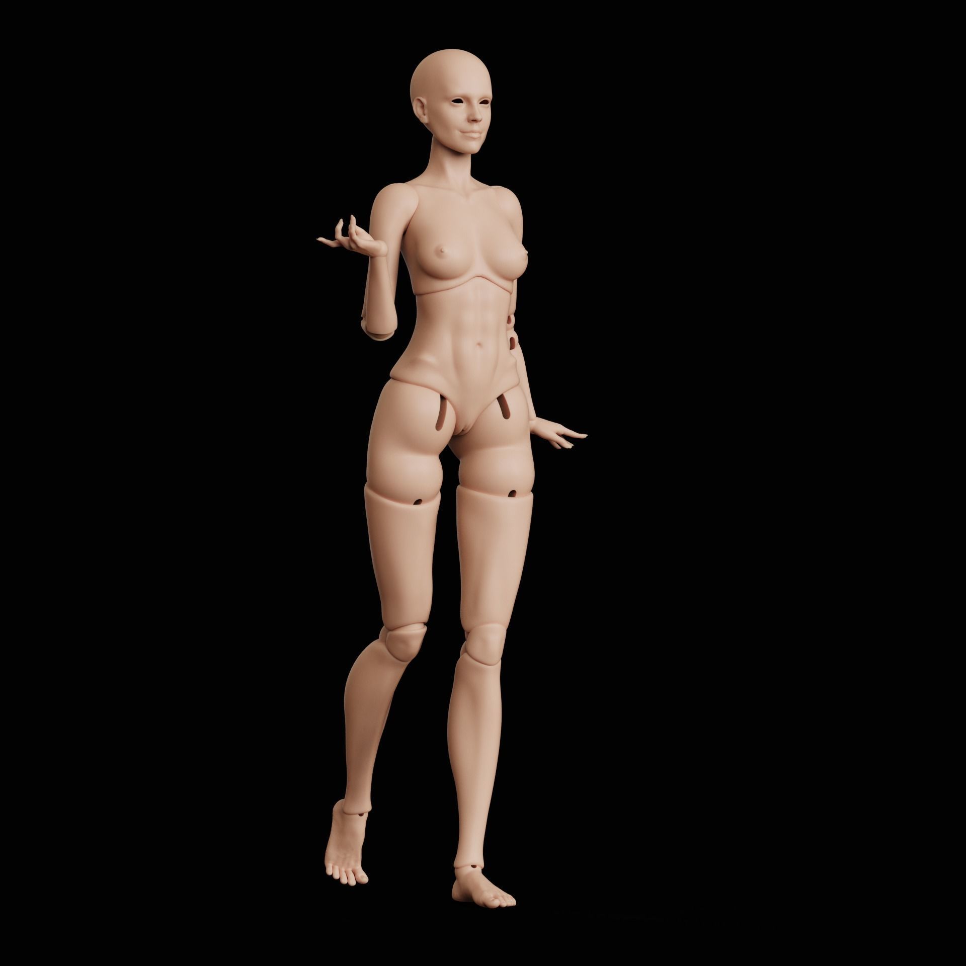 BJD doll Alexandra 40cm 3D print model_6