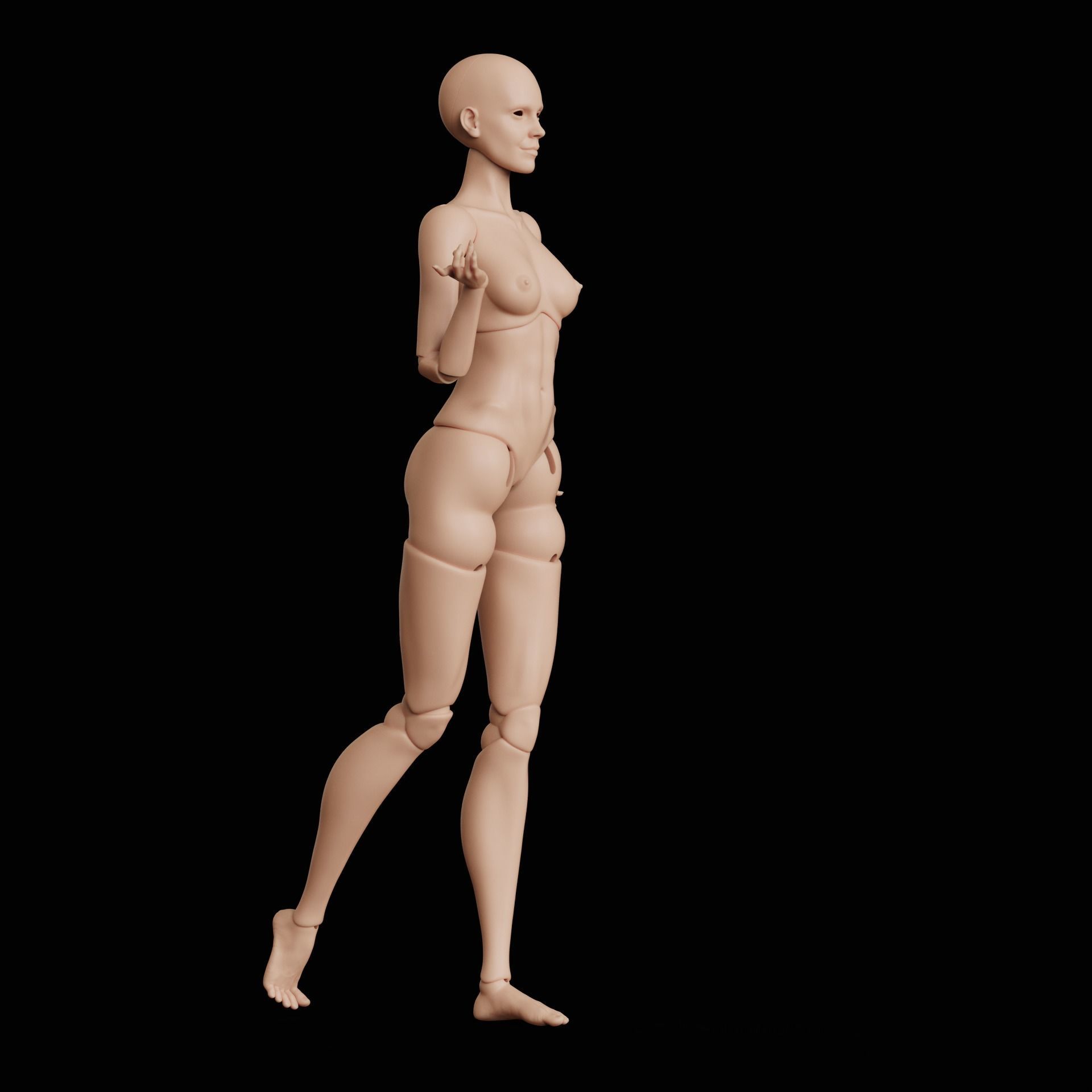 BJD doll Alexandra 40cm 3D print model_7