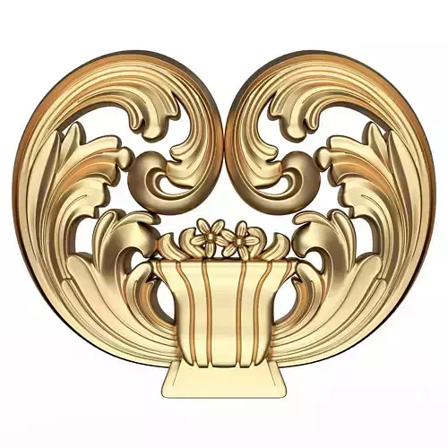 Carved Flower Decor 07