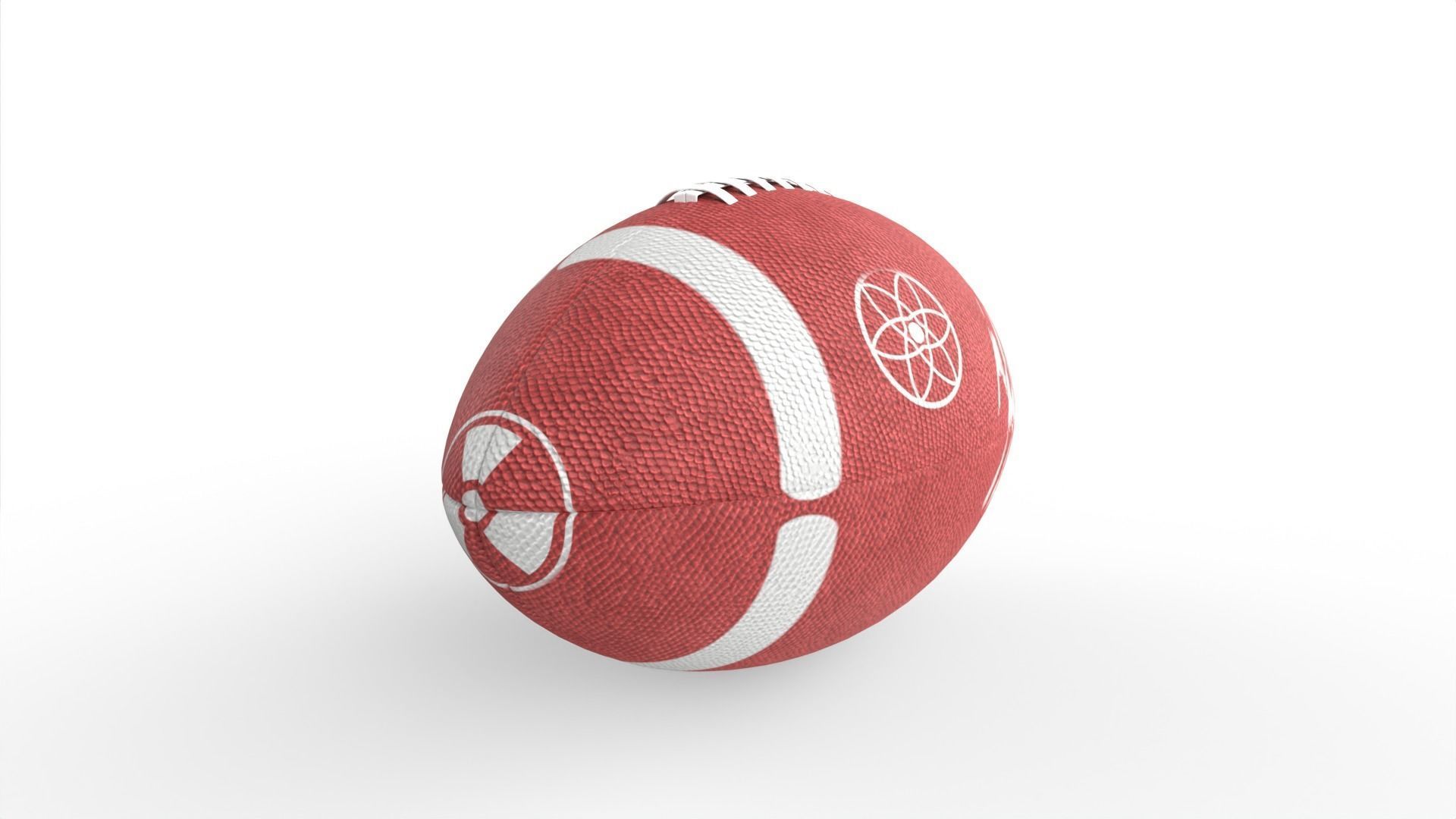 American Football Low-poly 3D model_3