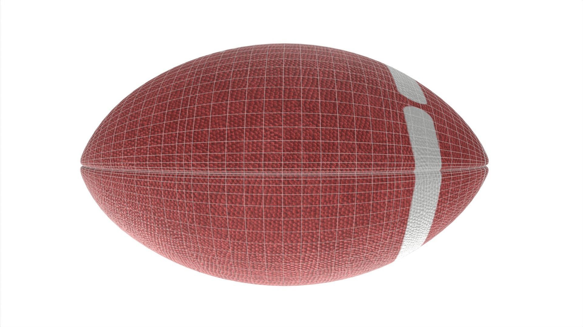 American Football Low-poly 3D model_9
