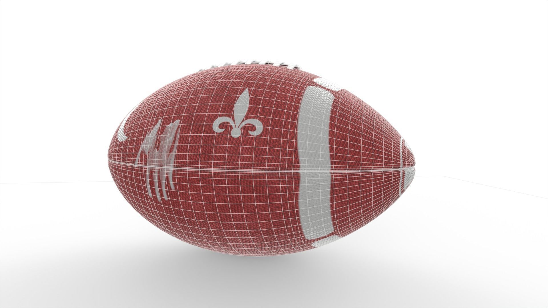 American Football Low-poly 3D model_7