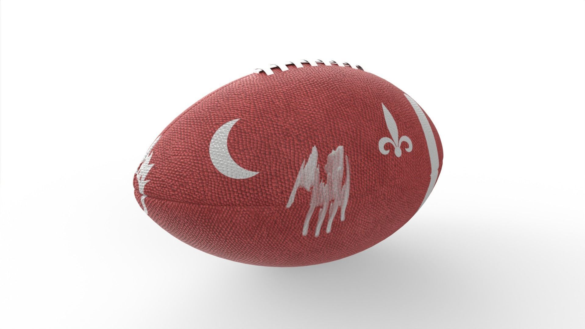American Football Low-poly 3D model_2