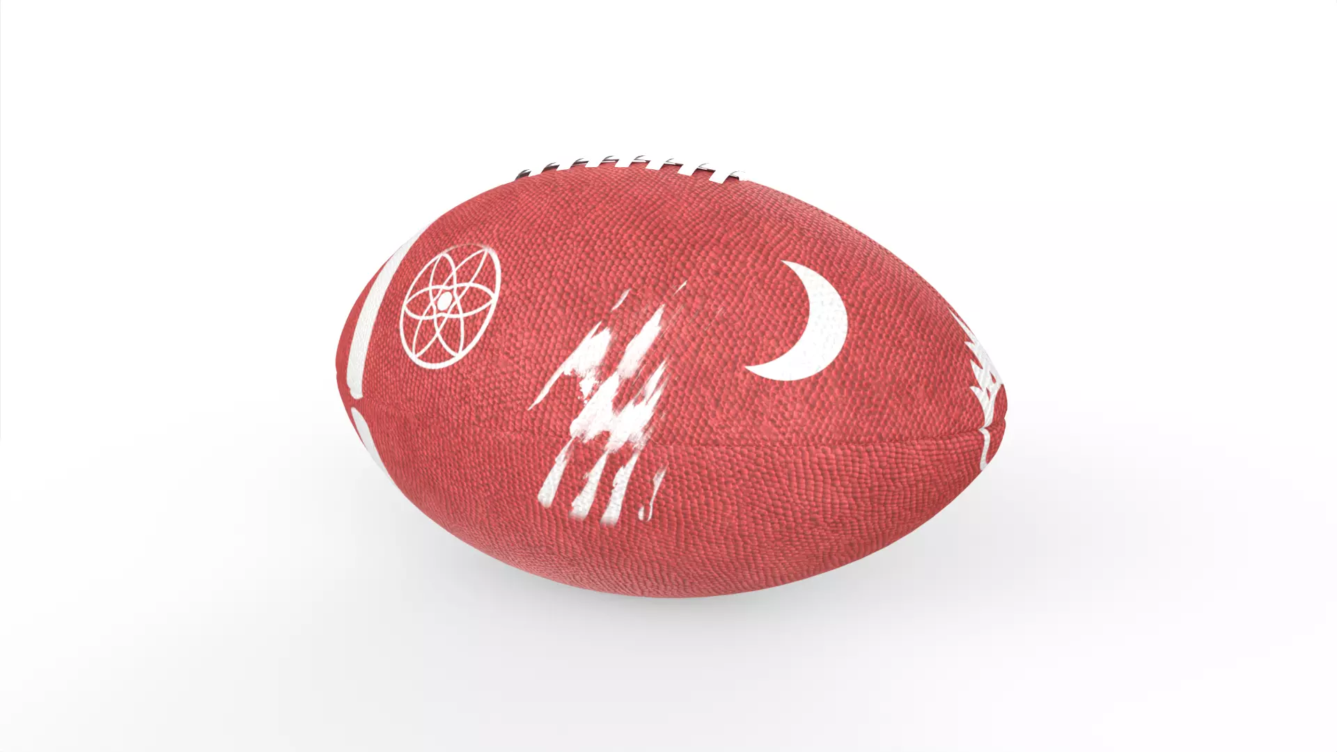 American Football Low-poly 3D model_0