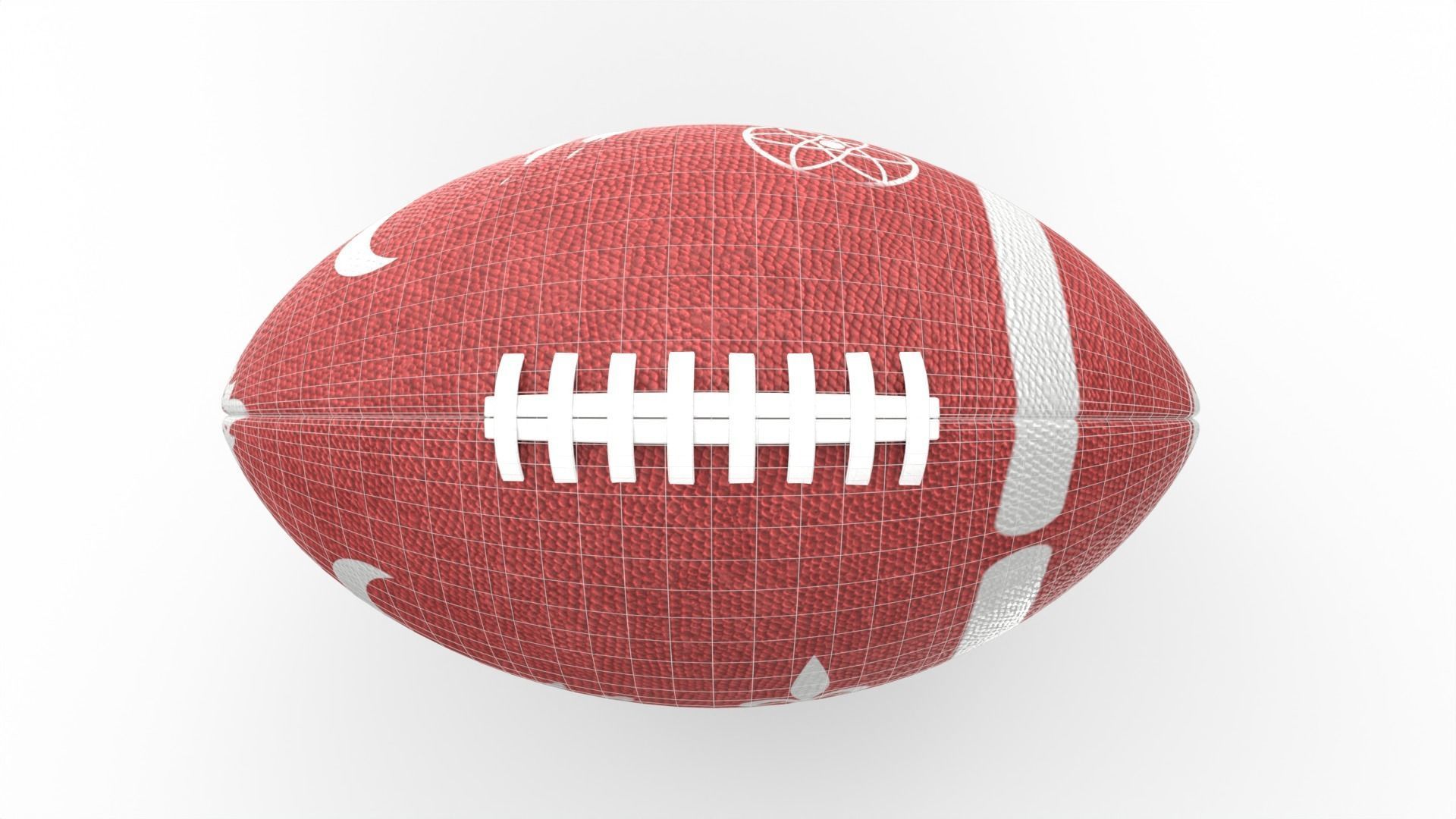 American Football Low-poly 3D model_8