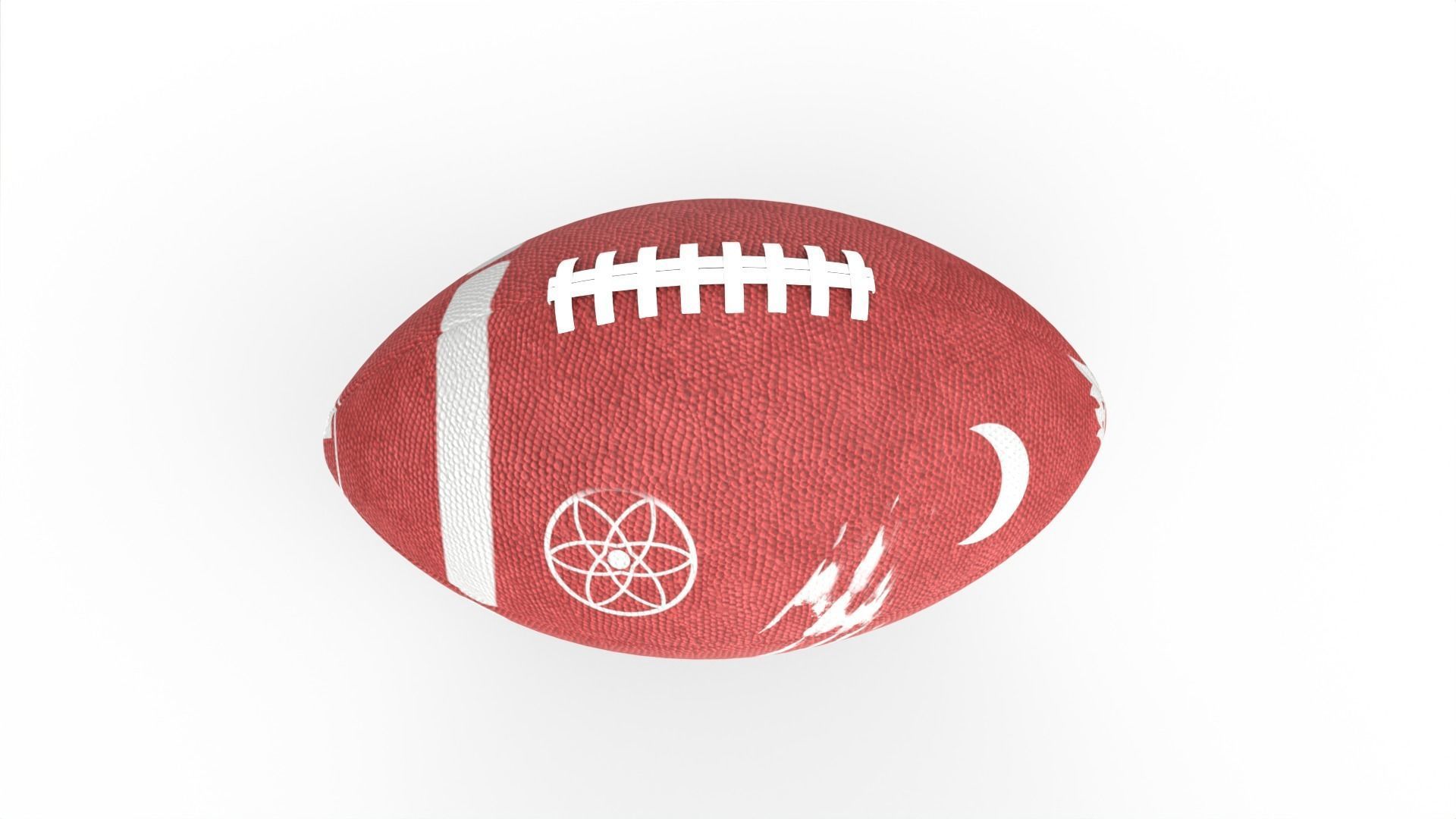 American Football Low-poly 3D model_4