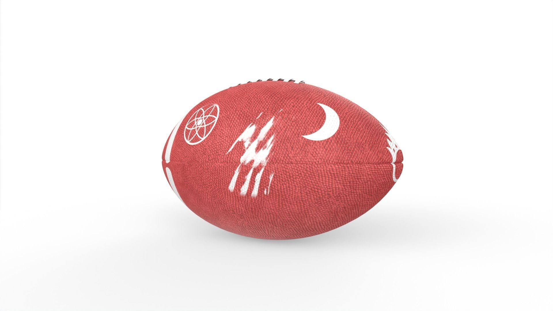 American Football Low-poly 3D model_5