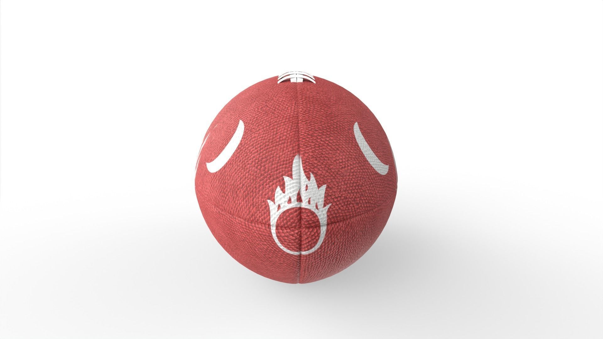 American Football Low-poly 3D model_1