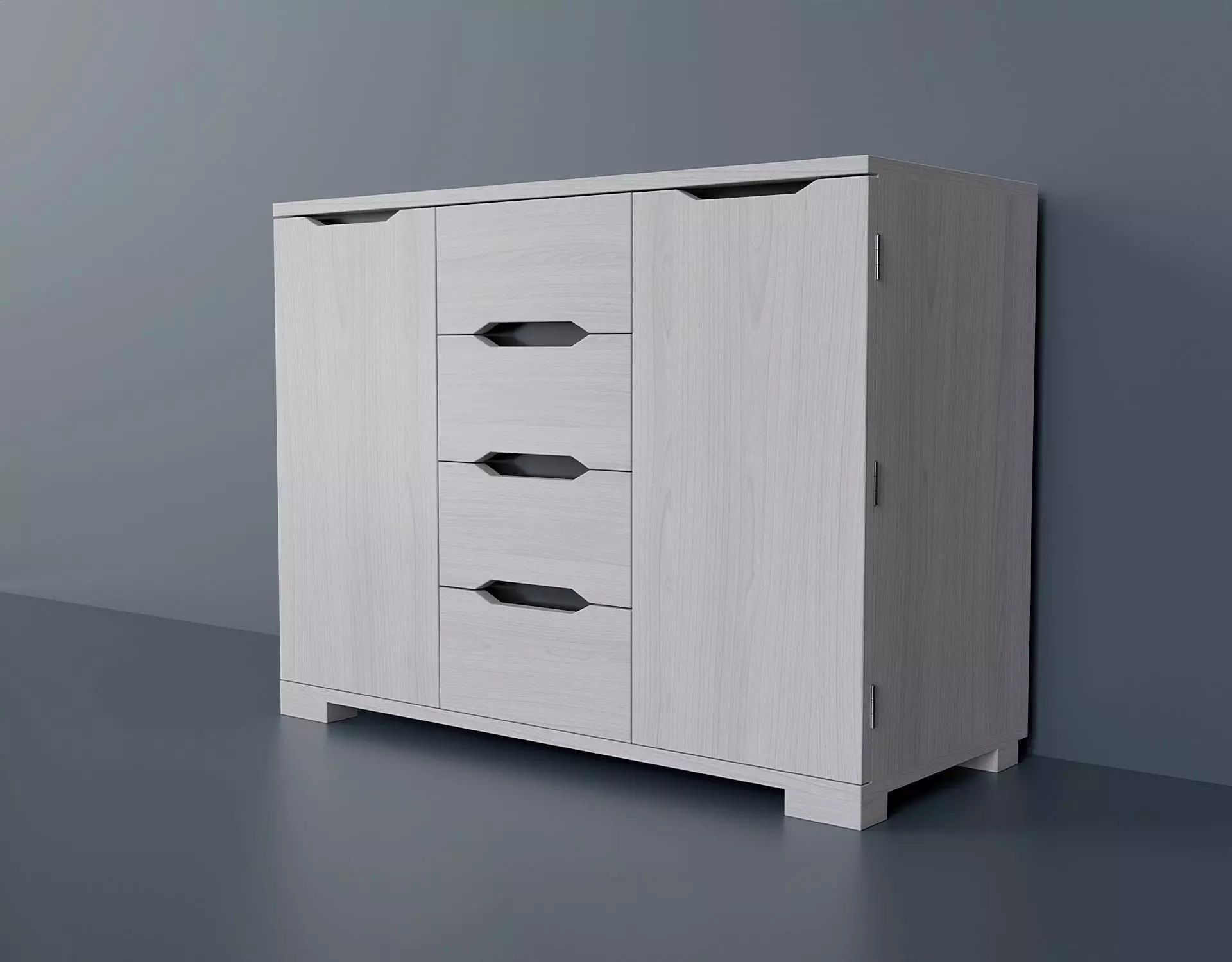 A simple model of a modern chest of drawers Low-poly 3D model_0