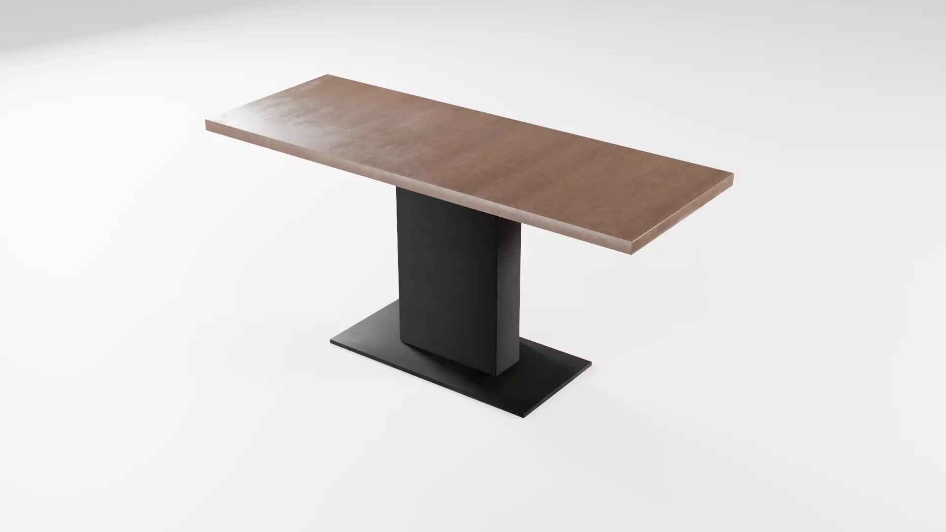 Modern loft Dinning table wooden metal id5 Low-poly 3D model_0