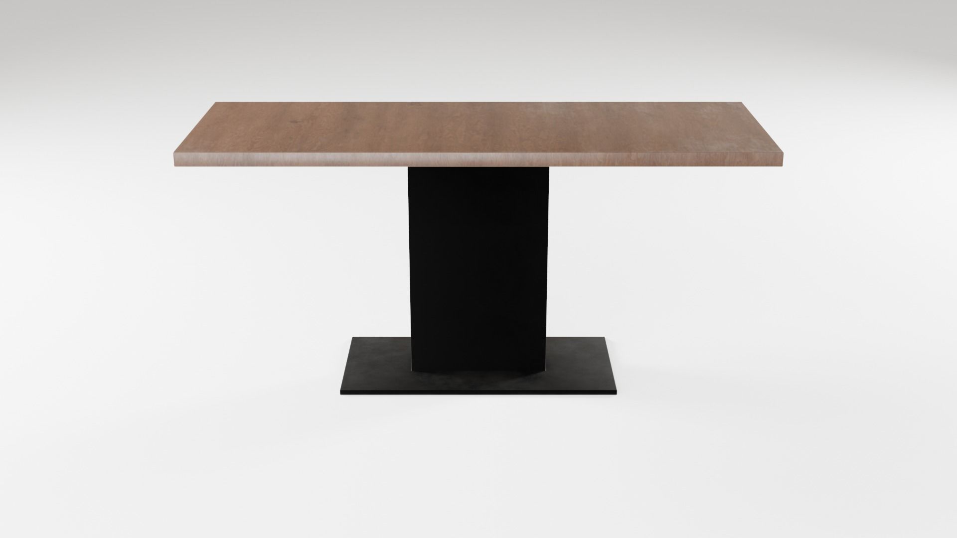 Modern loft Dinning table wooden metal id5 Low-poly 3D model_4