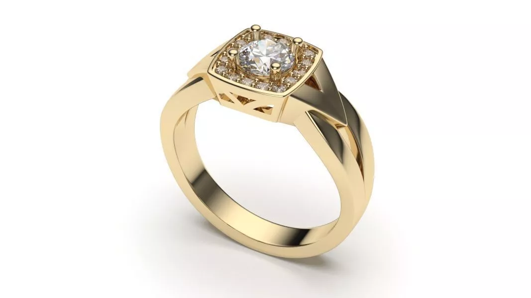 solitaire with ring sizes 8 part S121 3D print model