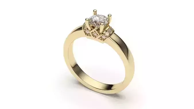 solitaire with ring sizes  8 part S122