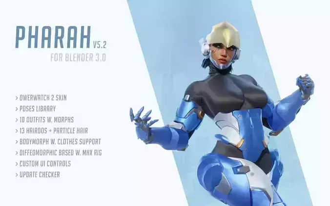 Overwatch Pharah v5 for Blender v3