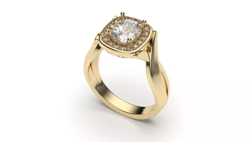 solitaire with ring sizes 9 part S126 3D print model