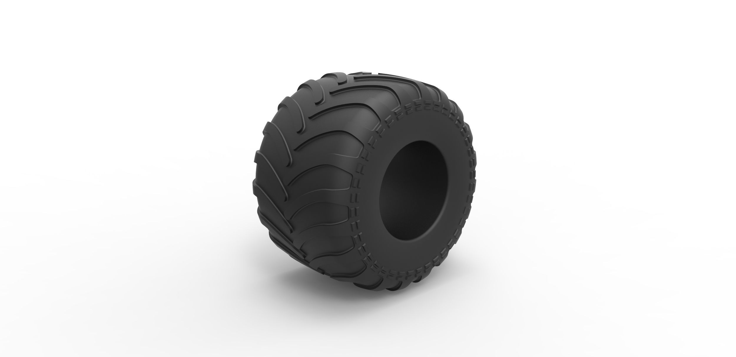 Monster Jam tire Scale 1 to 25 3D print model_1
