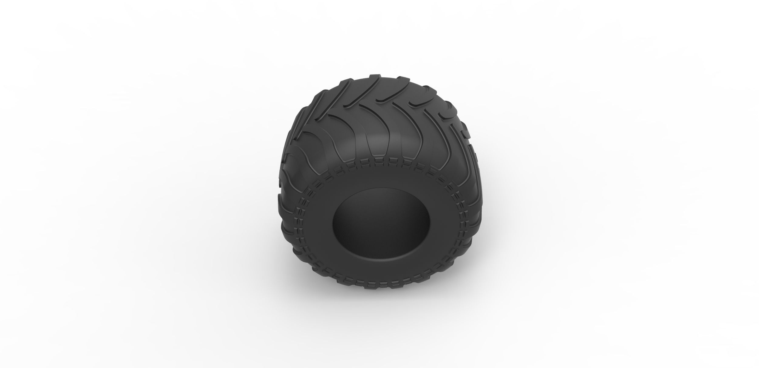 Monster Jam tire Scale 1 to 25 3D print model_5